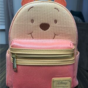 Loungefly Disney Winnie the Pooh Cosplay Squence and Glitter Mini Backpack. NWT